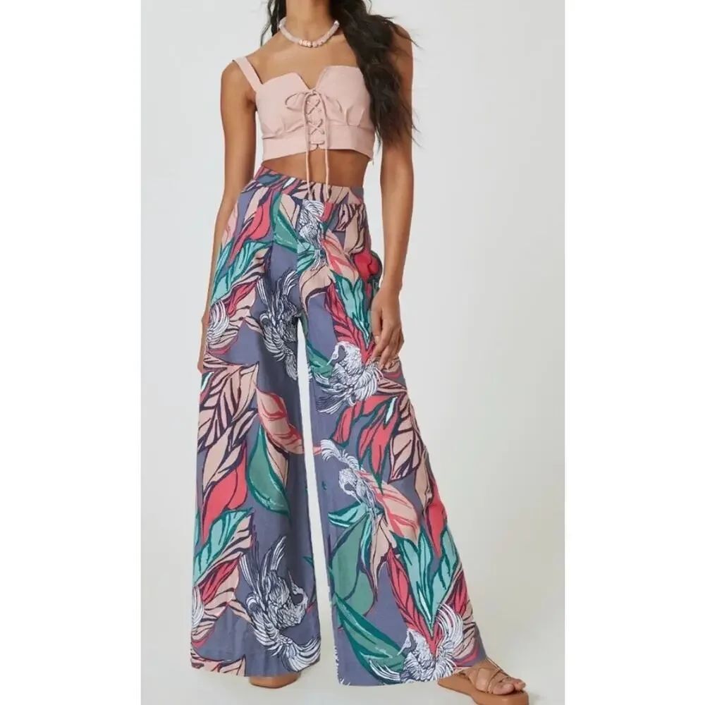 Anthropologie Bel Kazan Chelsey Wide Leg Pants Sz. L